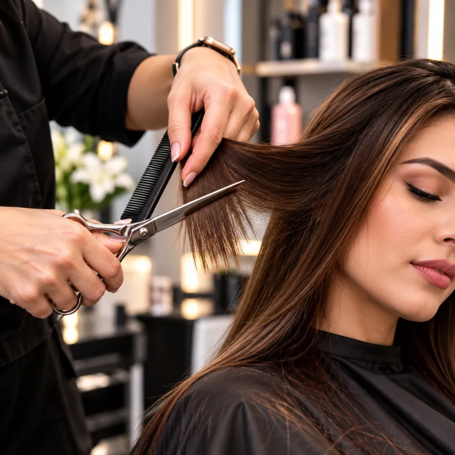 Long hair trim at Hareem Hurain Ladies Salon, Dubai